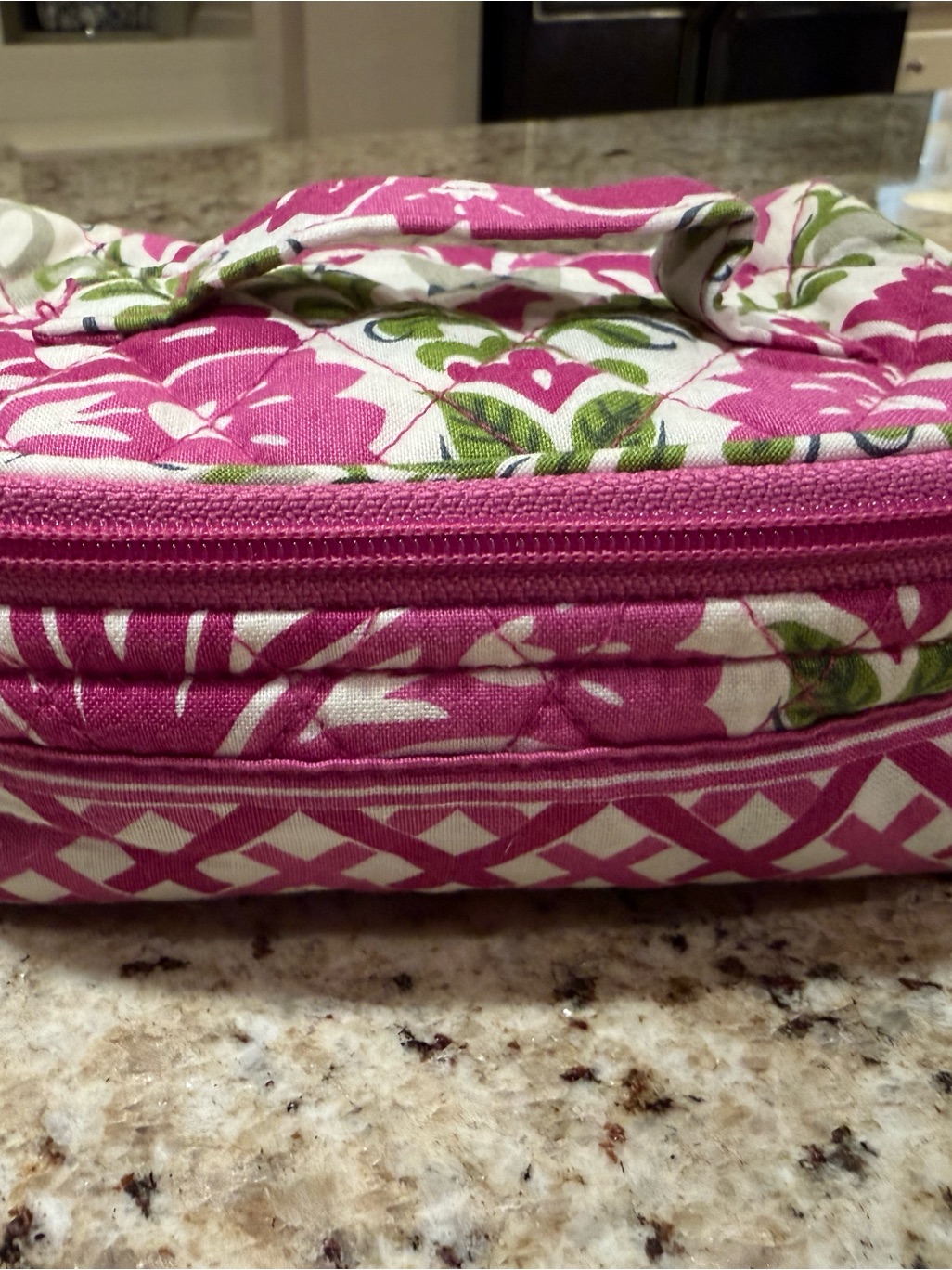Vera Bradley Quilted Pink Floral Jewelry Case - Women Bags